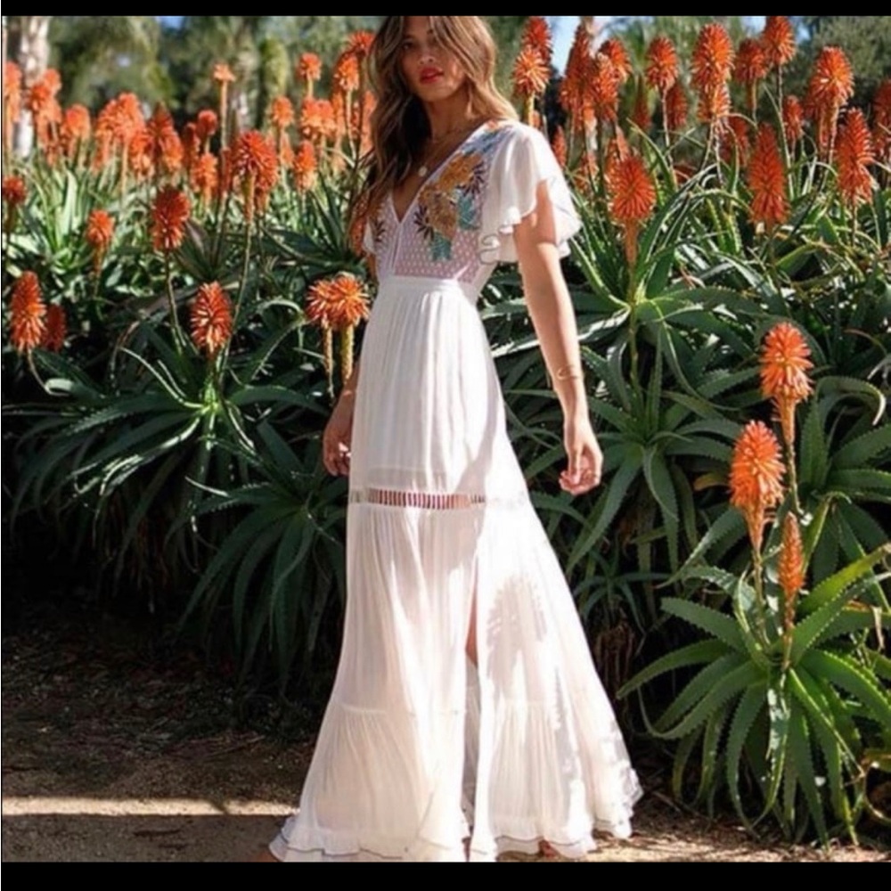 Cleobella Embroidered Floral Dress
